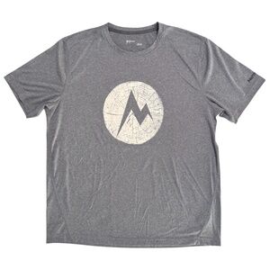 Marmot Mens Transporter Short-Sleeve T-Shirt in Heather Gray Size XL
